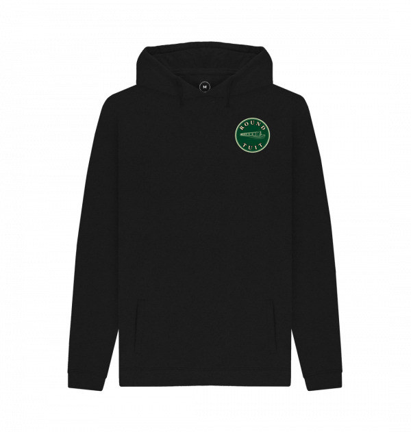 An image of a black hoodie
