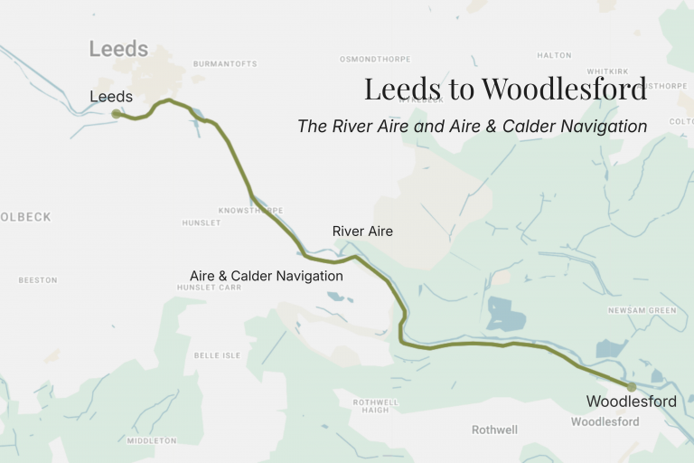 Leeds to Woodlesford_Map