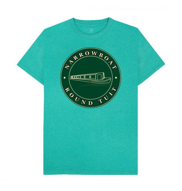 An image of a seagrass green coloured t-shirt