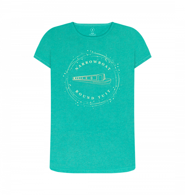 An image of a seagrass green coloured t-shirt