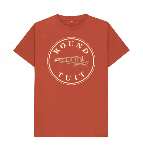 An image of a rust coloured t-shirt