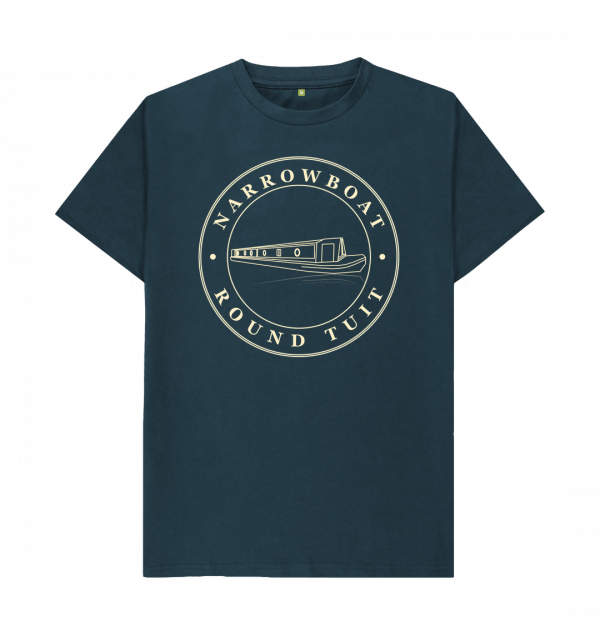An image of a denim blue t-shirt