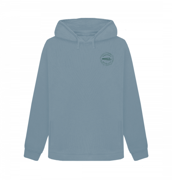 An image of a stone blue coloured hoodie