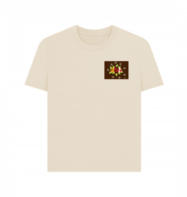 Women's Casual T-shirt: Red Roses and Daisies - Image 6