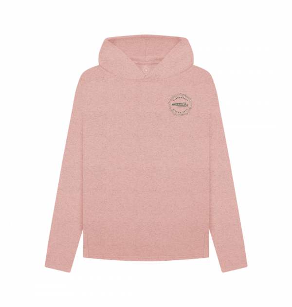 An image of a sunset pink hoodie