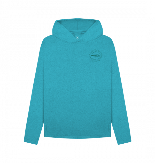 An image of a ocean blue hoodie