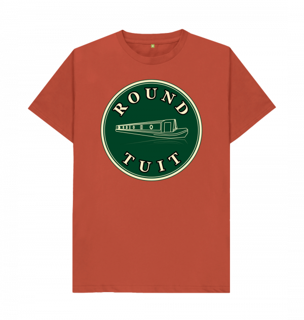 An image of a rust coloured t-shirt