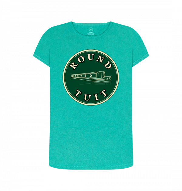 An image of a seagrass green coloured t-shirt