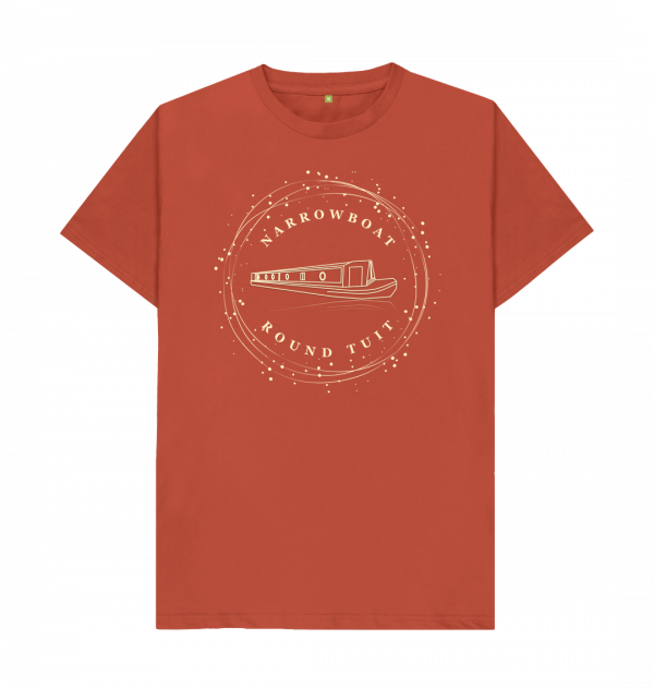 An image of a rust coloured t-shirt