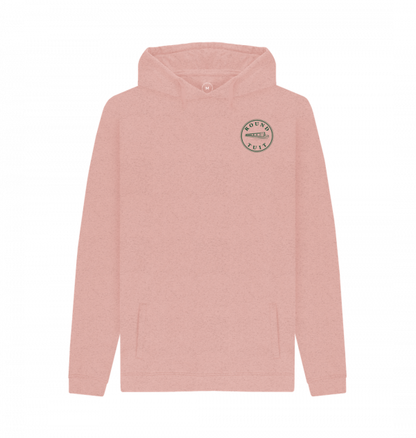 An image of a sunset pink hoodie