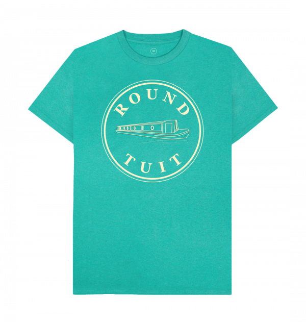 An image of a seagrass green coloured t-shirt