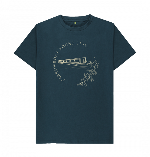 An image of a denim blue t-shirt
