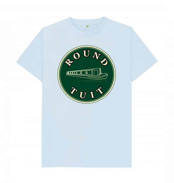An image of a sky blue t-shirt