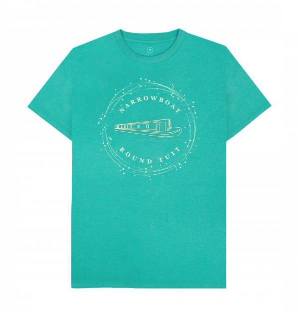 An image of a seagrass green coloured t-shirt