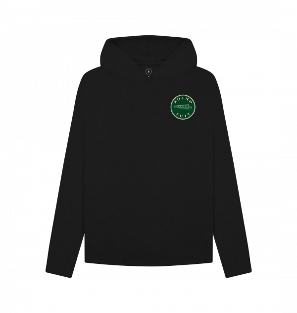 An image of a black hoodie