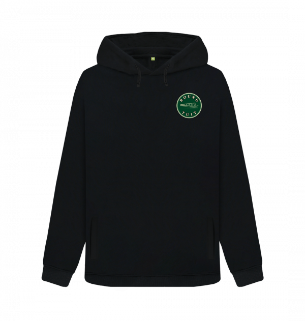 An image of a black hoodie