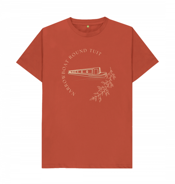 An image of a rust coloured t-shirt