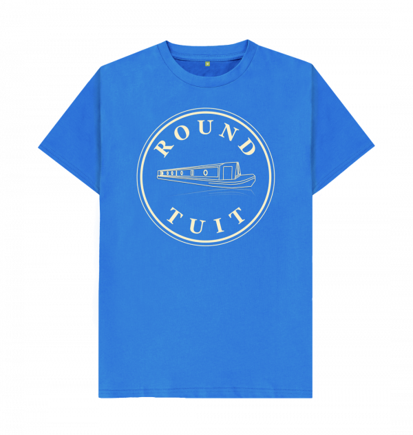 An image of a bright blue t-shirt