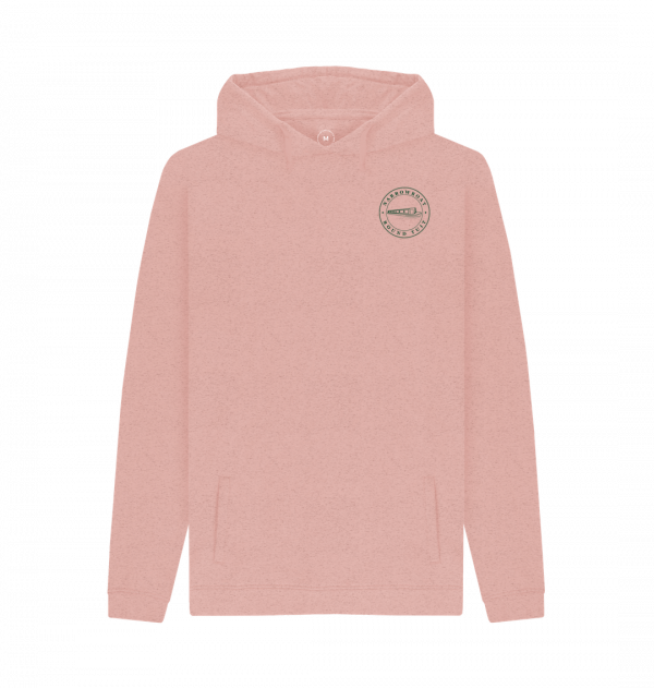 An image of a sunset pink hoodie
