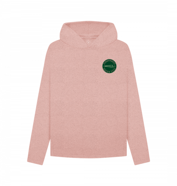 An image of a sunset pink hoodie