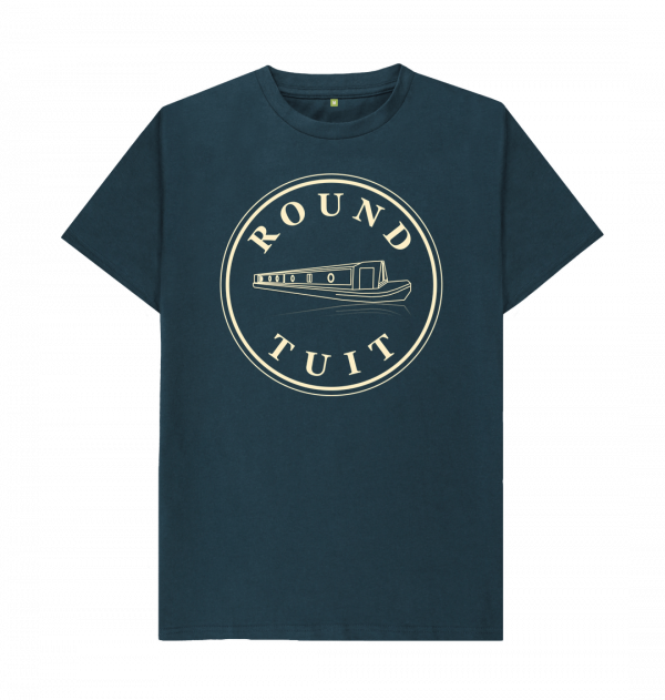 An image of a denim blue t-shirt