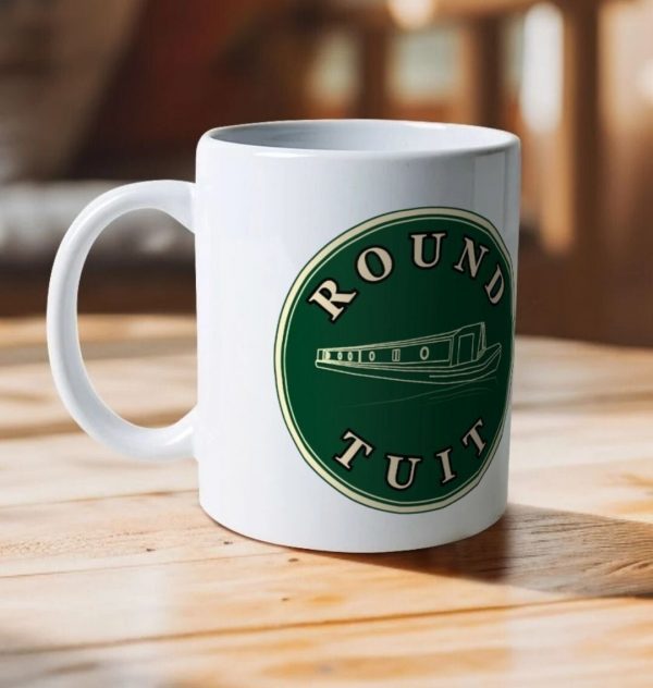 A photo of a white ceramic mug