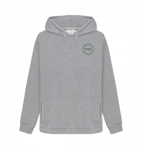 An image of a light heather coloured hoodie