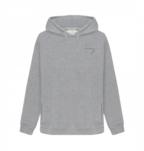An image of a light heather coloured hoodie