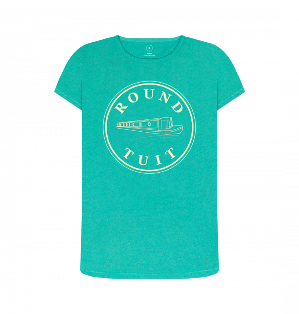 An image of a seagrass green coloured t-shirt