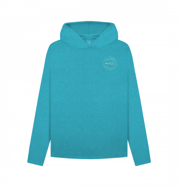 An image of a ocean blue hoodie
