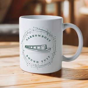 A photo of a white ceramic mug