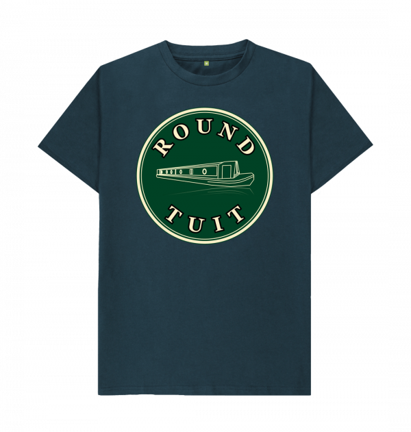 An image of a denim blue t-shirt