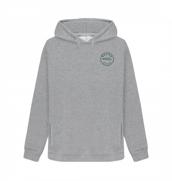 An image of a light heather coloured hoodie