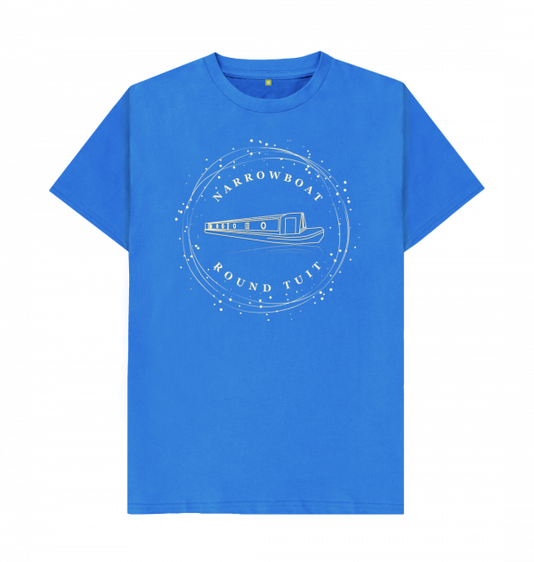 An image of a bright blue t-shirt