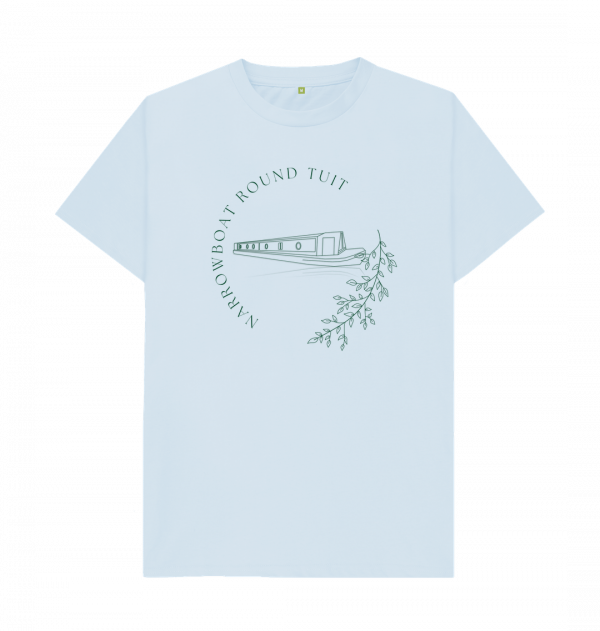 An image of a sky blue t-shirt