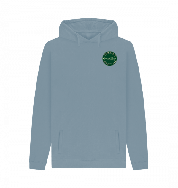 An image of a stone blue coloured hoodie