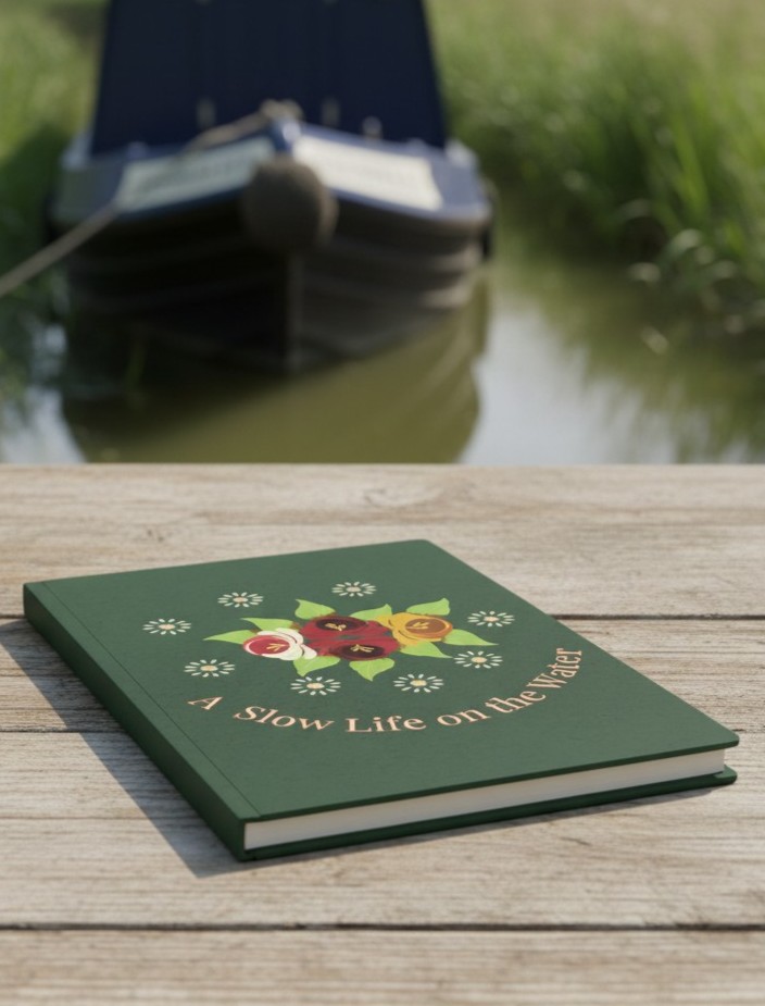 A Slow Life - Traditional Canal Art - Journal - Green - Mockup A Slow Life - Traditional Canal Art - Journal - Green - Mockup