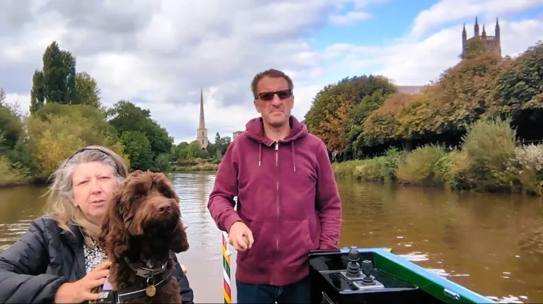 A photo of Worcester from the River Severn