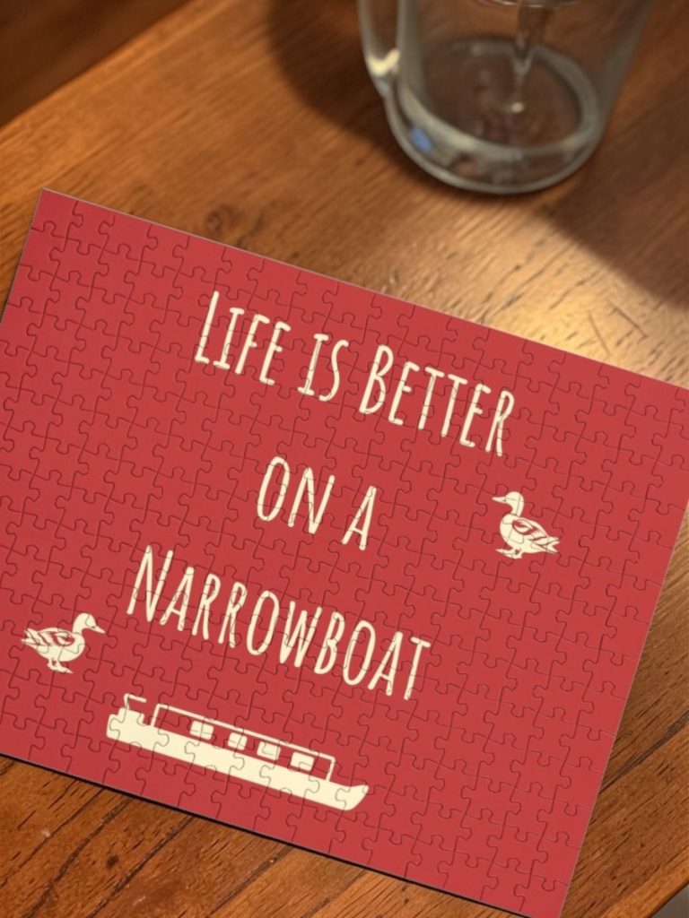 Red and Cream Jigsaw Puzzle_Narrowboat Life