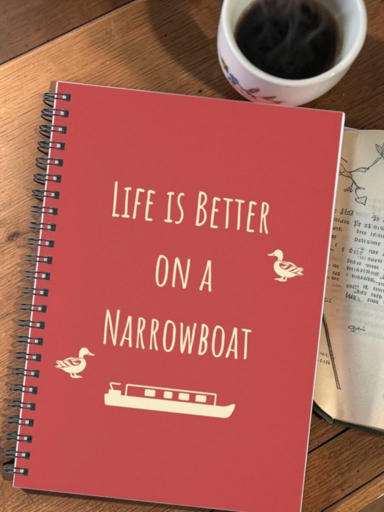 Red and Cream Spiral Notebook_Narrowboat Life