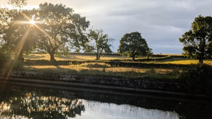 Summer Sunset on the Canal