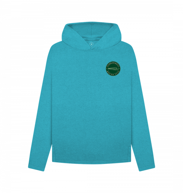 An image of a ocean blue hoodie