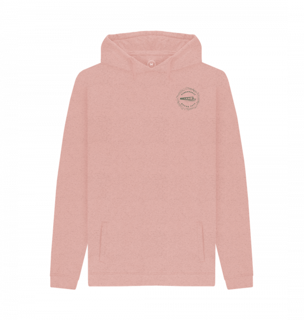 An image of a sunset pink hoodie