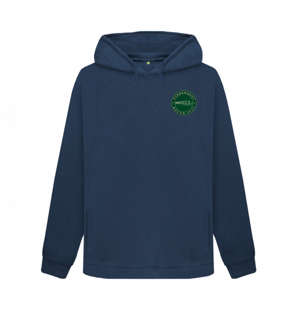 An image of a navy coloured hoodie