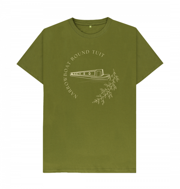 An image of a moss green t-shirt