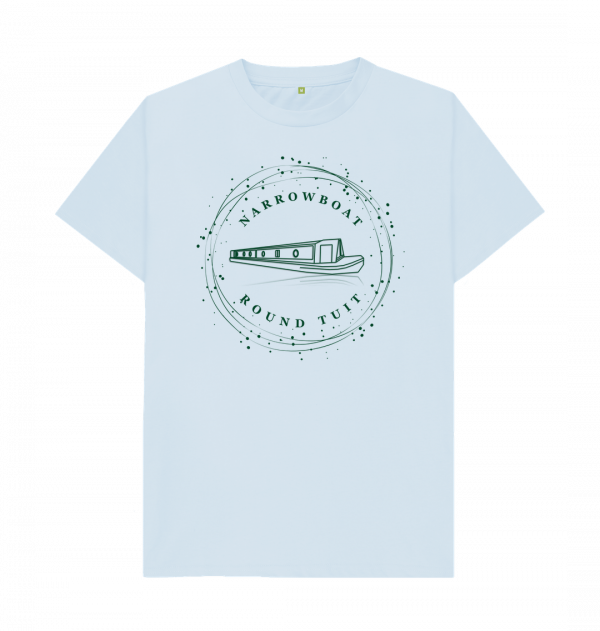 An image of a sky blue t-shirt
