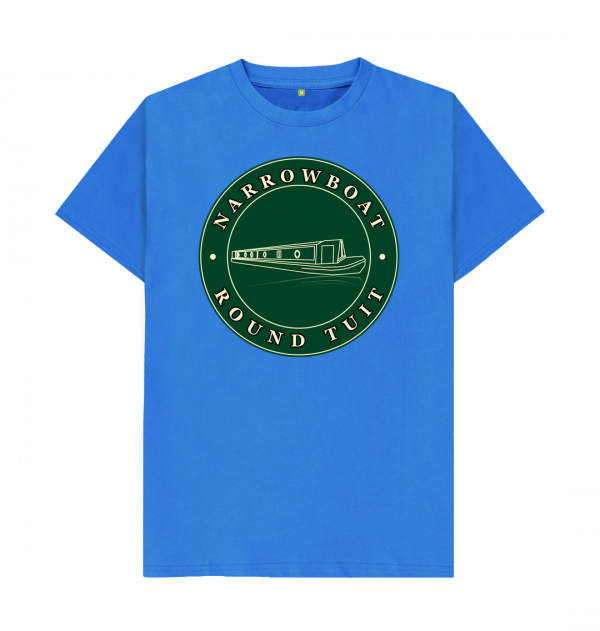 An image of a bright blue t-shirt