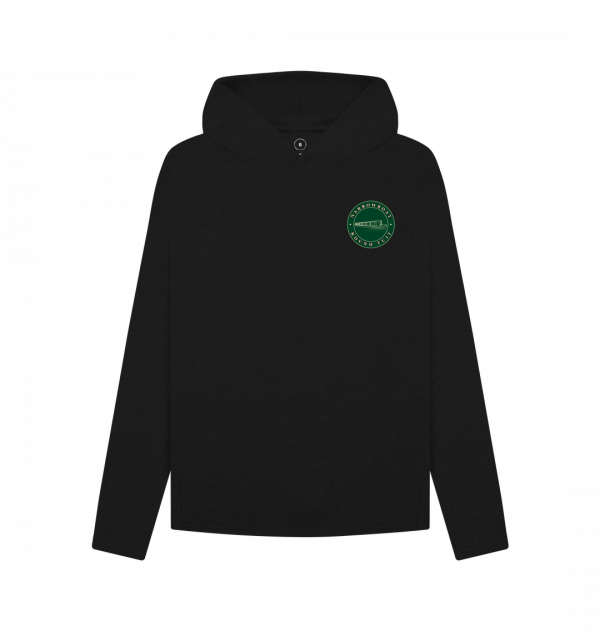 An image of a black hoodie