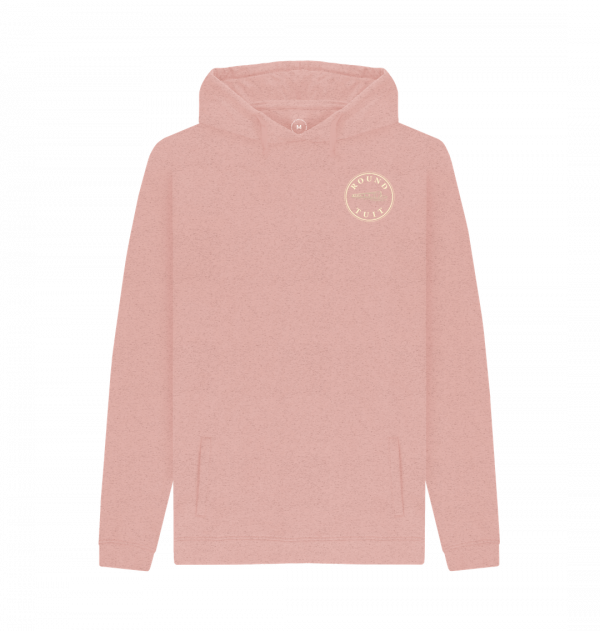 An image of a sunset pink hoodie