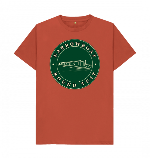 An image of a rust coloured t-shirt
